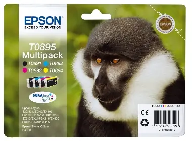 Epson T0895 Originalpatrone / 3x3,5 ml, 5,8 ml / Stylus S20, SX100 / Multipack