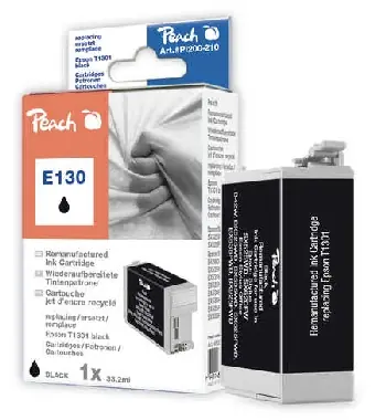 Alternative Ersatzpatrone Peach T1301 / Epson Stylus Office BX525WD / 33 ml / Schwarz