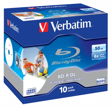 Verbatim BD- R, Dual Layer 50GB, Jewel Box, 43736, 6x, 1 Stk, zur Datenarchivierung