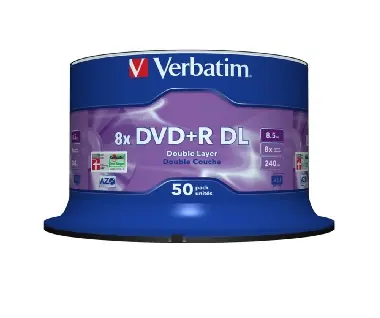 Verbatim DVD+ R DL Matt Silver 50 Stück / 8,5 GB / 8x