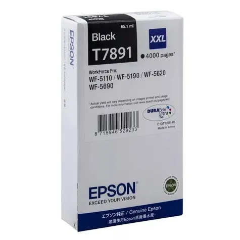 Epson T7891 Kartusche / XXL / für WorkForce Pro / 65,1 ml / Schwarz