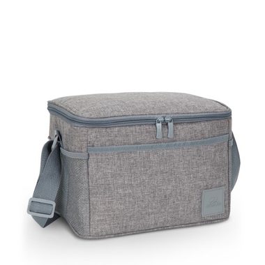 Riva Case 5712 Kühltasche 11 L grau / Kühltasche / faltbar / 3 Außentaschen / geeignet für 500 ml Dosen 
