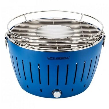 LotusGrill G34 U blau / Holzkohlegrill / 35 x 35 x 23,5 cm
