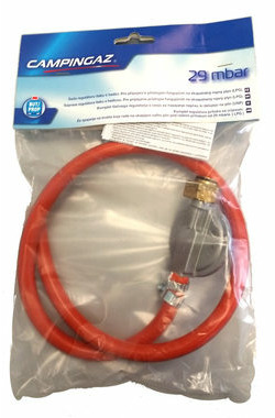CAMPINGAZ Set zum Anschluss von Geräten an 5 kg und 10 kg PB-Flaschen / Regler & 0,8 m Schlauch & 2 Clips / für Grills & Herde / Nachverkauf