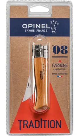 Opinel 402 VRI N°08 Carbon 8,5 cm Buche / Taschenmesser