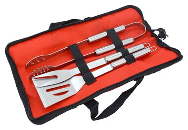 Cattara Grillbesteck-Set 3-teilig Textiltasche