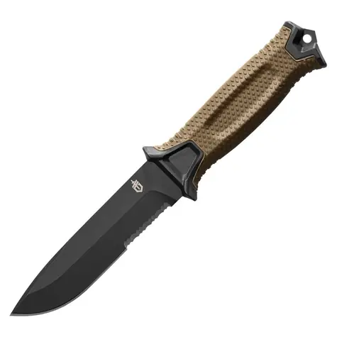 GERBER Strongarm SE (Kombinationsklinge) schwarz-braun / Bushcraftmesser / Klinge 12,5 cm