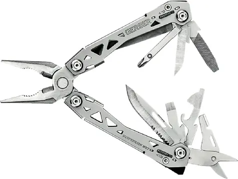GERBER Suspension NXT Multifunktionszange mit Klinge silber / klappbar / 15 Werkzeuge