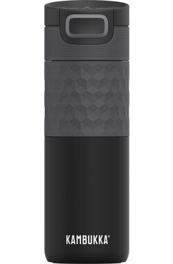 Kambukka Thermobecher 0,5 L Etna Grip Black Steel schwarz / 0,5 L / Edelstahl