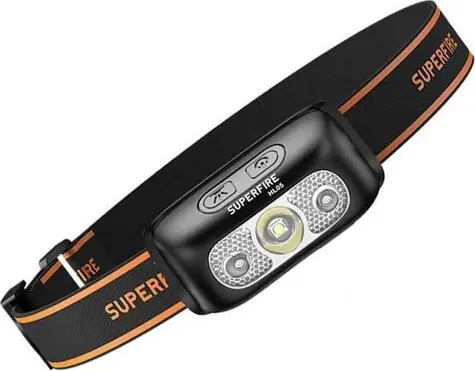 Superfire HL05-D Stirnlampe schwarz / 110lm / USB