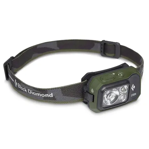 Black Diamond Storm 450 oliv / LED-Stirnlampe / 450 lm / Nachleuchtfunktion bis 120m 