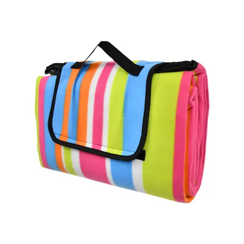 CALTER FAMILY Regenbogenstreifen aus Aluminiumfolie / Picknickdecke / 200x150 cm 