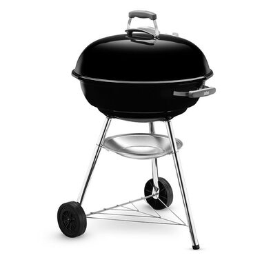 Weber 1321004 Compact Kettle Holzkohlegrill schwarz / Holzkohlegrill / Rost 57 cm