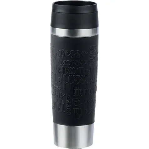Emsa Travel Mug Classic Grande 0,5l schwarz / Thermobecher / Edelstahl