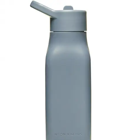 Neon Kactus Kindersilikonflasche blau 340 ml