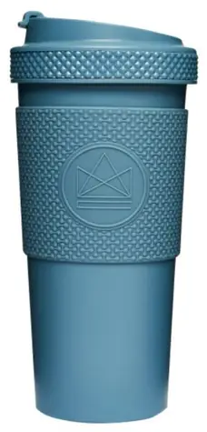 Neon Kactus Thermobecher mit Doppelwand 600 ml blau / 0,6 L / Kunststoff 