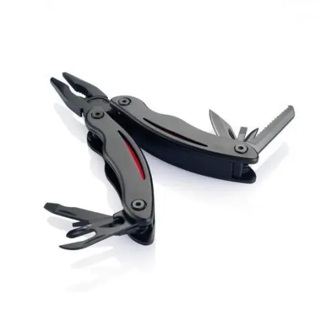 XD Design Grip schwarz-rot / Multifunktionszange / 13 Werkzeuge / 360 g 