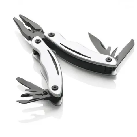 XD Design Grip schwarz-silber / Multifunktionszange / 13 Werkzeuge / 360 g