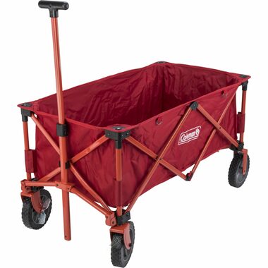 Coleman Handklappwagen rot / zum Transport von Campingausrüstung / 4 Räder