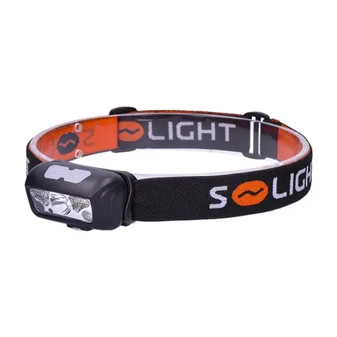 Solight LED-Akku-Stirnlampe / 150 + 100 lm / weißes und rotes Licht / Li- ION