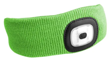SIXTOL Stirnlampe fluoreszierend grün / 180lm / wiederaufladbar / USB / Einheitsgröße / Baumwolle/PE