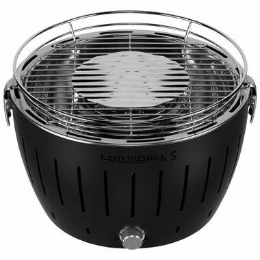 LotusGrill G280 U schwarz / Holzkohlegrill / Rostdurchmesser 25,8 cm