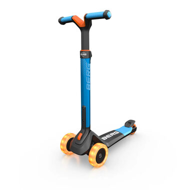 BERG Nexo Faltroller Blau mit leuchtenden Rädern / Belastbarkeit 50 kg / ab 2 Jahren 