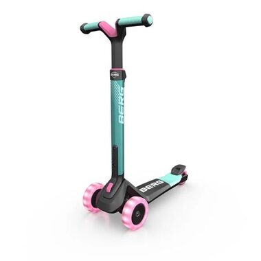 BERG Nexo Faltroller Mint mit leuchtenden Rädern / Tragkraft 50 kg / ab 2 Jahren 