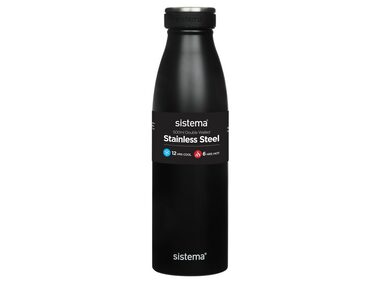 Sistema Hydrate Edelstahl-Thermosflasche 500 ml schwarz