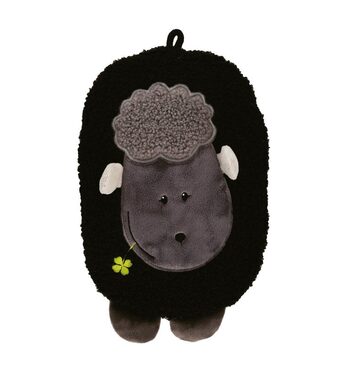 Hugo Frosch Öko Junior Comfort Kinderwärmflasche mit Schafmotiv - Schwarz