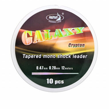 Katran Angelschnur Galaxy Crypton Tapered Leader 12m 0,28-0,47mm 10Stk