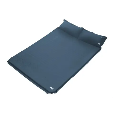 NILS CAMP NC4060 grau / Selbstaufblasende Doppel-Isomatte / 186 x 130 x 3 cm