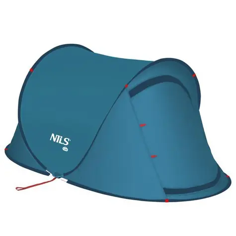 NILS Camp NC3743 blau / Selbstfaltbares Strandzelt / 120 x 220 x 95 cm
