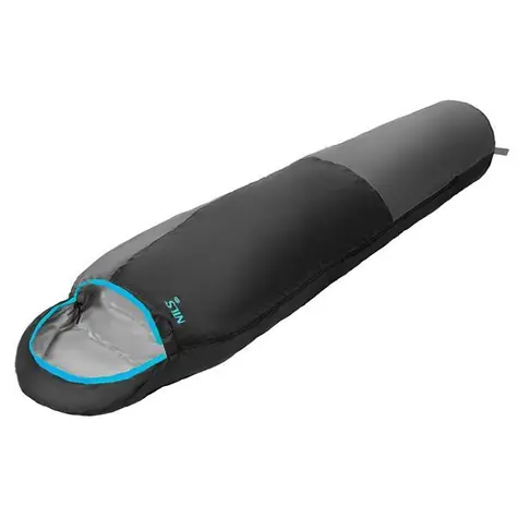NILS Camp NC1705 Ultraleichter Schlafsack schwarz/mint / 215 x 75 cm / 5-20 °C | 0-5 °C