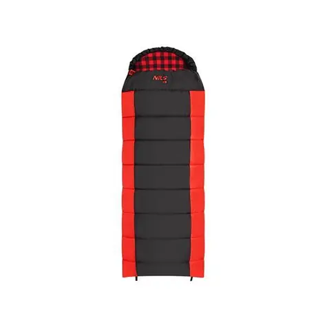 NILS Camp NC2003 schwarz-rot / Schlafsack / 190+30 x 80 cm / 0 °C | -12 °C