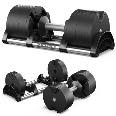 ZIPRO Kurzhanteln mit einstellbarer Last, rund, 40 kg