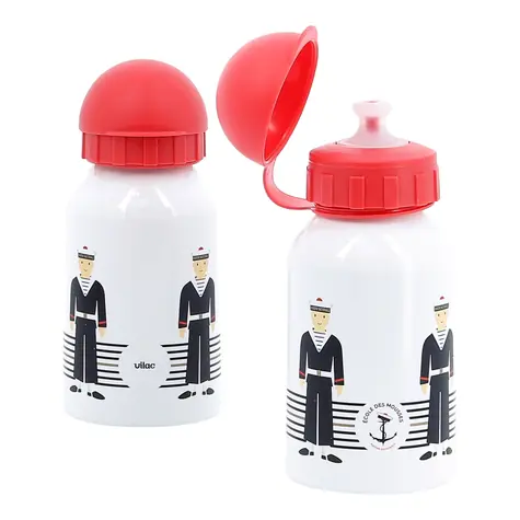 Vilac Metallflasche mit Matrosenmotiven, 300 ml