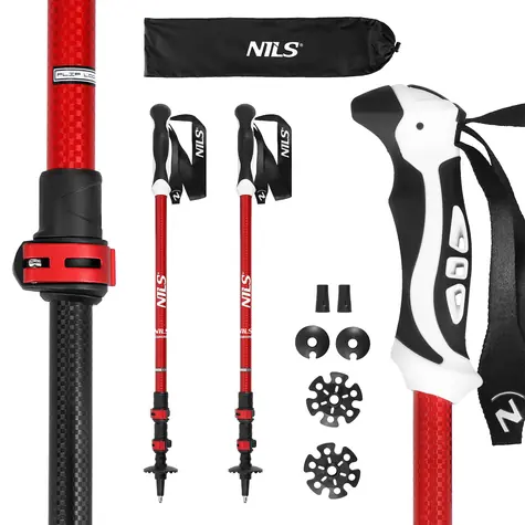 NILS TK8601 Trekkingstöcke rot