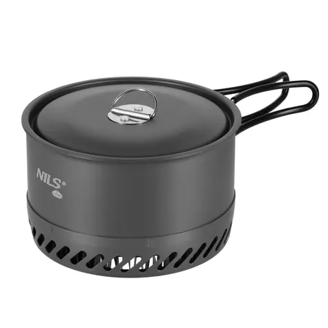 NILS Camp NC4203 Campingtopf mit Deckel und Wärmetauscher, 1 Liter