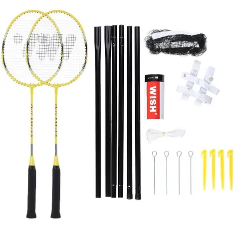 WISH Alumtec 4466 Badminton-Schlägerset, gelb