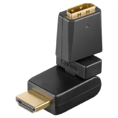 PremiumCord HDMI-Adapter 19pin Buchse - 19pin Stecker in zwei Achsen drehbar