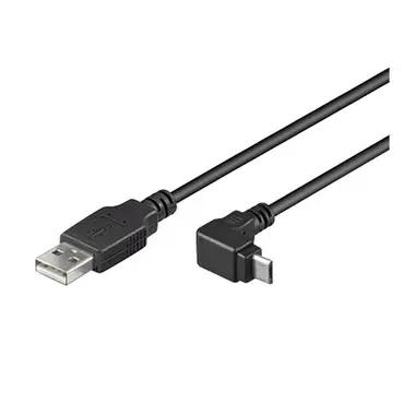 PremiumCord USB-Datenkabel mit Micro-USB-Stecker / 90° gebogen / 1,8 m / Bulkware