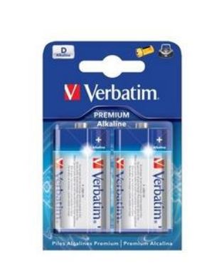 Verbatim -Batterien D Alkaline 2 Stück / 1,5 V / Blister