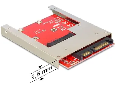 DeLock Adapter SATA 22 Pin auf mSATA Full Size