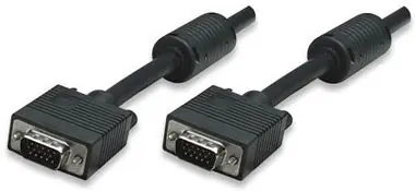 Manhattan -Kabel für SVGA HD15 M/HD15 M-Monitore / geschirmt / 1,8 m / schwarz