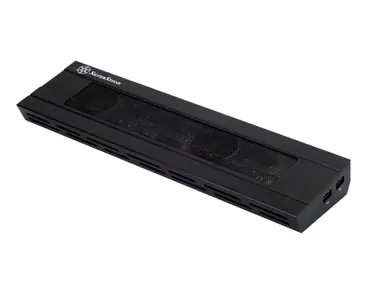 Silverstone SST-NB02B / USB HUB / RJ-45 / Audioanschlüsse / 5x USB 2.0 / schwarz
