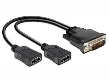 DeLock Adapter DMS-59 Stecker > 2 x HDMI Buchse 20 cm 