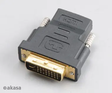 Akasa AK-CBHD03-BK / Reduzierstück / DVI-Stecker auf HDMI-Buchse / vergoldete Kontakte