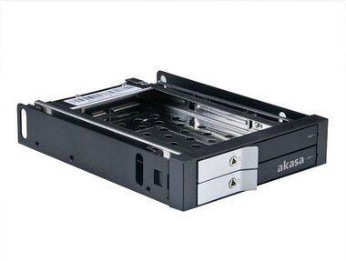 Akasa AK-IEN-03 2-Bay 2,5" Wechselrahmen / Mobilbox für 2x 2,5" Laufwerke