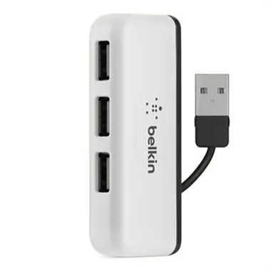 Belkin USB 2.0 Hub Travel / 4- Port / USB 2.0 / Weiß